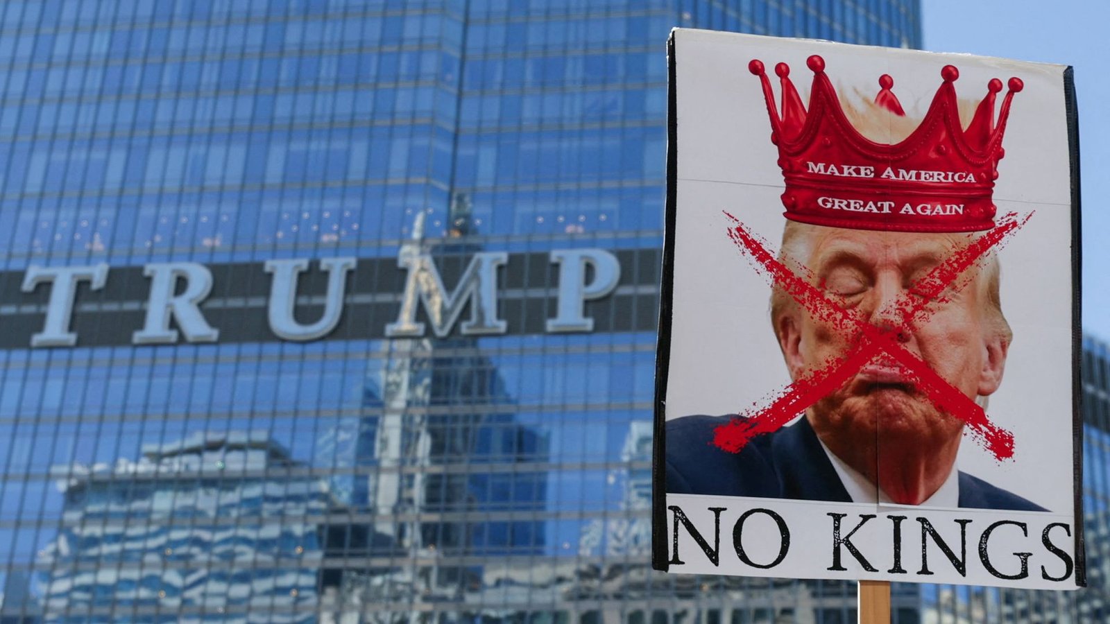 Large crowds attend ‘No Kings’ rallies against Trump across US